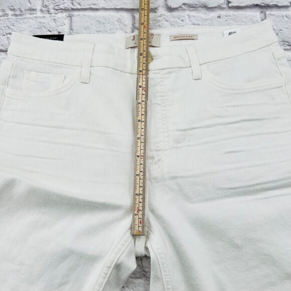 NWT‎ Jen 7 by 7 For All Mankind Women's Size 10 White Shorts Bermuda Jean Denim - Picture 9 of 13